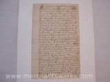 Letter of Indenture from 1836, see pictures, 2 oz