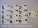 Twenty-Nine First Day Covers including Loading the Mail, Natural History The Age of Reptiles, Dwight
