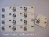 Forty-Six First Day Covers of 1976 Bicentennial Era State Flags of the United States, 8 oz