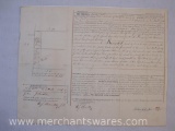 Letter of Indenture from 1844 between John Johnston and Ava Hall of Westfield New York, 2 oz