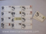 Thirty-Two First Day Covers including WC Fields, Windmills USA Booklet Pane Stamps, National Letter