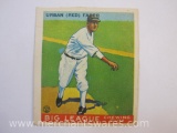 1933 Goudey Gum Co Big League Chewing Gum Urban (Red) Faber Baseball Card No. 79, 1 oz