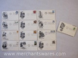 Twenty-Three First Day Covers including Carl Sandburg, American Quilts , Sandy Hook Lighthouse,