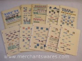 Blocks of Largely 4 and 5 Cent US Postage Stamps Organized by Scott Number in Page Holders, Nevada,