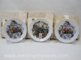 Three Official 1980 Olympic Plates, Moscow Summer Games #4243A, Two Lake Placid Winter Games #7143B,