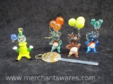Three Bear with Balloon Ornaments, One Lollypop and Clown Christmas Ornament, 9oz