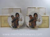 Two Collector's Plates The Children of Aberdeen Collection, The Girl with Little Brother, Plate No.