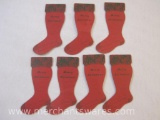 Seven Vintage Christmas Stocking Tags from Third Federal Savings NE Philadelphia, 2 oz