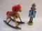 Wooden Rocking Horse and Boxer Dog Nutcracker, 14 oz