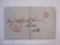 Stampless Cover Red Stamp Chicago Ill to Rockton Ill Feb 10 1851
