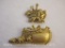 Two Gold Tone Noah's Ark Pins from AJC and Avon, 2 oz