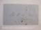 Stampless Cover Blue Stamp Buffalo NY to Ashtabula Ohio June 8 1847