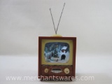 Animated, Lighted Holiday Musical TV Box, Tested and Works, Batteries Included, 1 lb 12 oz