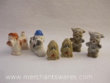 Three Pairs of Vintage Ceramic Dog Salt and Pepper Shakers, made in Japan and more, 7 oz