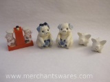 Three Vintage Pairs of Pig Salt and Peppers Shakers, 10 oz