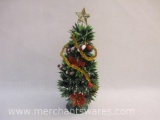 Vintage Plastic Christmas Tree Tabletop Decoration, see pictures for condition AS IS, 4 oz