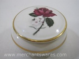 Bavaria Porcelain Trinket Box with Lid, made in Western Germany, 3 oz