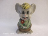 Holland Mold Ceramic Mouse Coin Bank, 1 lb 2 oz