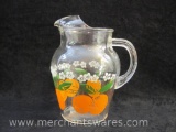 Vintage Glass Orange Juice Pitcher, 1 lb 7 oz