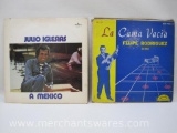 Two Vinyl Record Albums, Julio Iglesias: A Mexico and Felipe Rodriguez: La Cama Vacia, 1 lb 4 oz