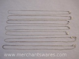 Seven Silver Tone Necklaces, 1 oz