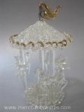 Spun Glass Carousel with Gold Accent, 2 oz