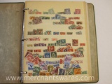 Binder of Vintage Switzerland Postage Stamps, mostly canceled, 2 lbs