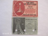 Two 1982 World's Fair Tickets, one unused, 1 oz