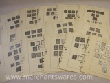 Stamp Collecting Pages for German Stamps from 1949-1964, 11 oz