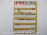 US Postage and Air Mail Stamps includes Scott #589 Grant 8cent, Eight #C78 Jet Airliner 11cent, #421