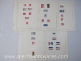US Air Mail Stamps including Statue of Liberty 15cent, Amelia Earhart 8 cent, First Man on the Moon