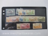 China Stamps includes 1945 Japanese Occupation Central China Airmail 4V, 1940 Hong Kong