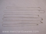 Six Silver Tone Necklaces, 1 oz