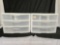 Two Sterelite 3 Drawer Stacking Plastic Storage Drawers, Approx 13x13 inches, see pictures for