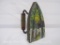 Hand Painted Antique Sad Iron with Metal Trivet