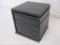 Square Black Leather Look Jewelry Box/Organizer with4 Removable Compartments