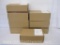 Eight Brown Tab Lock Cardboard Boxes, approx 6.5 x 10.5 x 4 inches in size