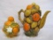 Inarco Orange Spice Teapot and Sugar Bowl