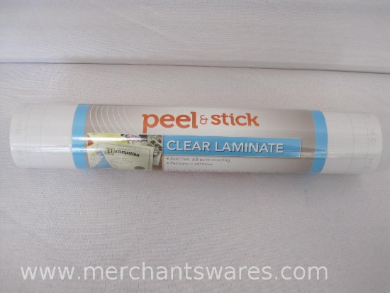 Peel and Stick Clear Laminate, 12 inch x 36 ft (36 SQ. FT.)