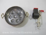 A.S. 805 Table Mount Crank Spice Grinder/Cheese Grater with Copper Plated Egg Pan with Brass Handles