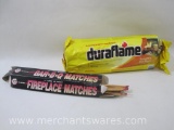 DuraFlame Tonight's the Night Fireplace Log with 11 inch Fireplace Matches