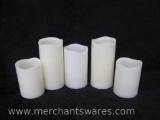 Five Battery Operated Candles, batteries not included, tested and working