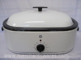 GE General Electric 18 Quart Roaster Oven, Model 169012, Tested and Works, As Is See Photos