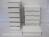 Twelve White Mailer Boxes, approx 8.5 x 5 x 2.5 inches in size