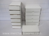Twelve White Mailer Boxes, approx 8.5 x 5 x 2.5 inches in size