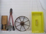 Metal Spoked Wheel, HK Porter Inc. Point Cut Pruner No. 124P and more, in Organizer Tray