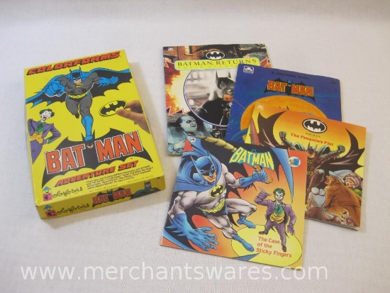 Batman Books and Colorforms including Batman A Coloring Book, Batman ...