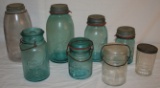 Assorted Antique Jars and Snuff Glass