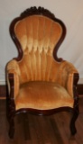 Gold Victorian Velvet Chair