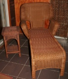 Wicker Chase Lounge and Table